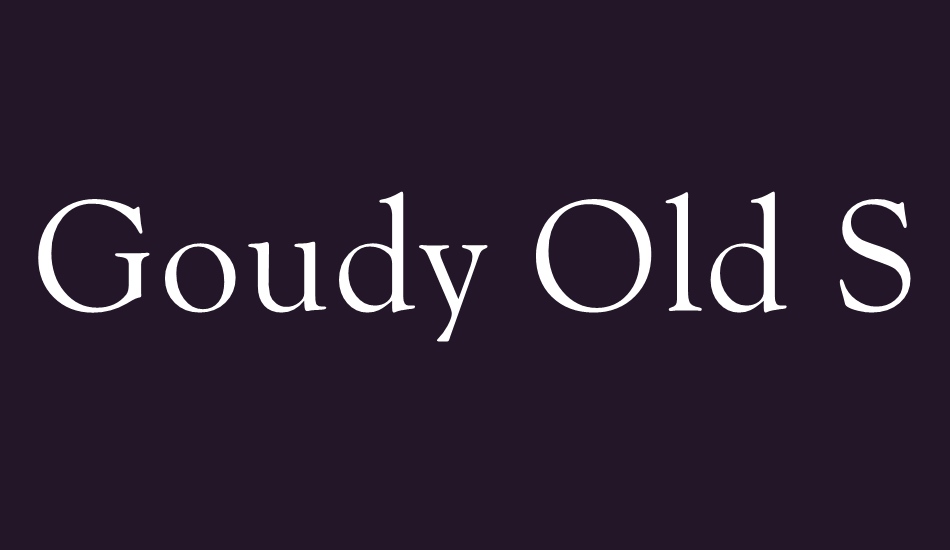 goudy-old-style font big