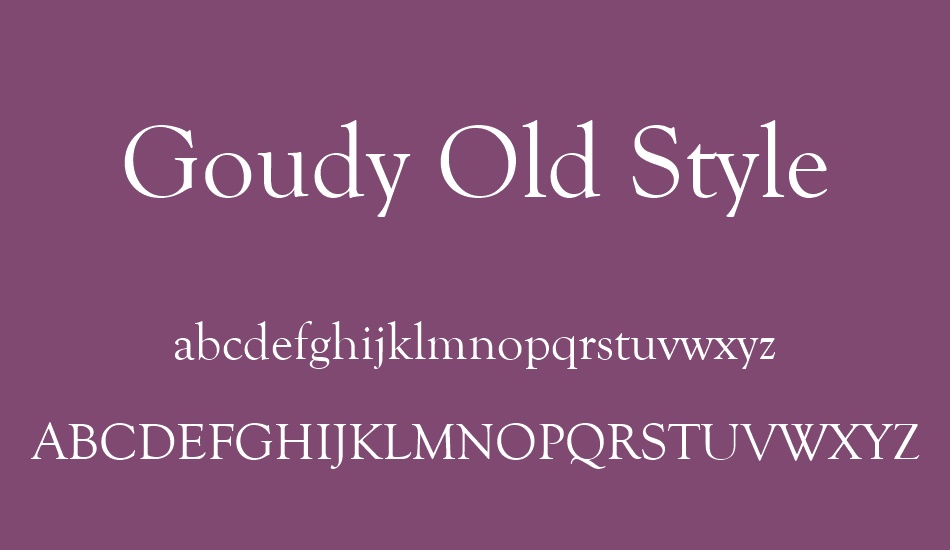 goudy-old-style font