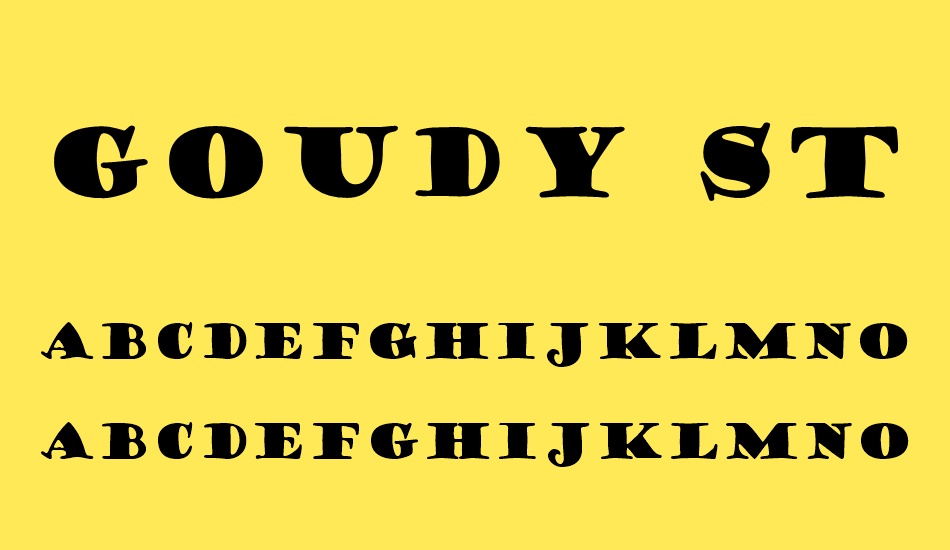 goudy-stout font