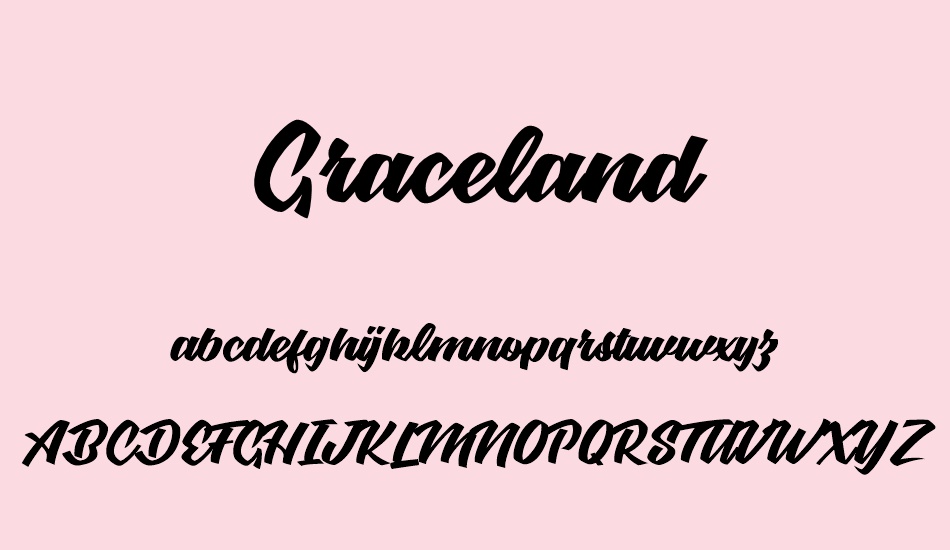 graceland-personal-use font