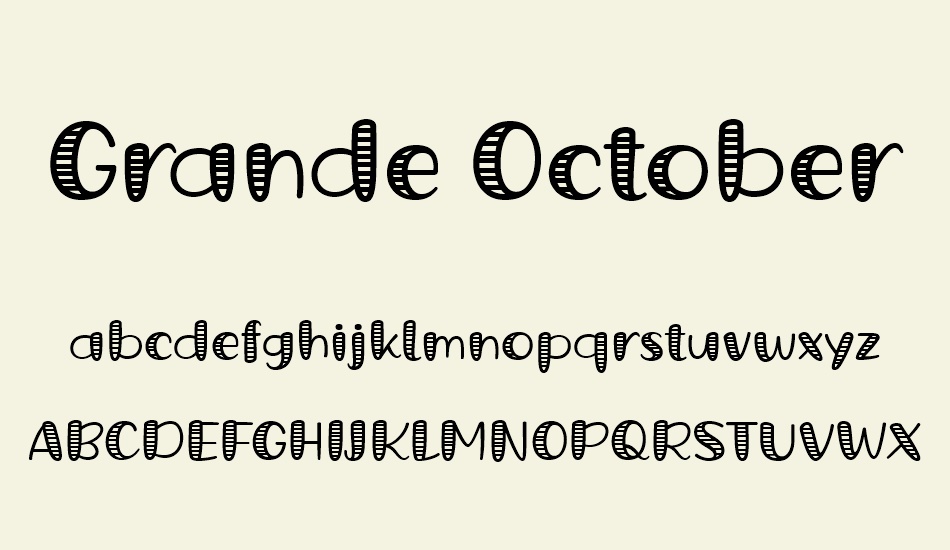 grande-october-four font