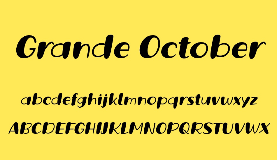 grande-october-three font