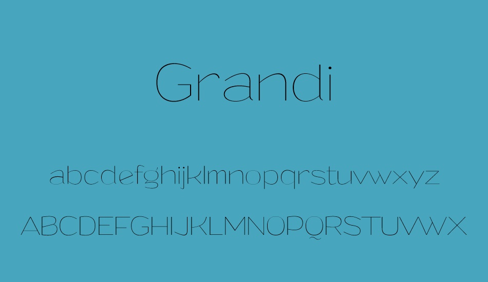 grandi-personal-use font