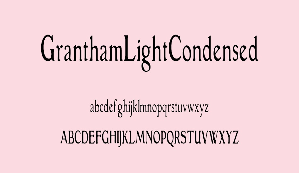 granthamlightcondensed font