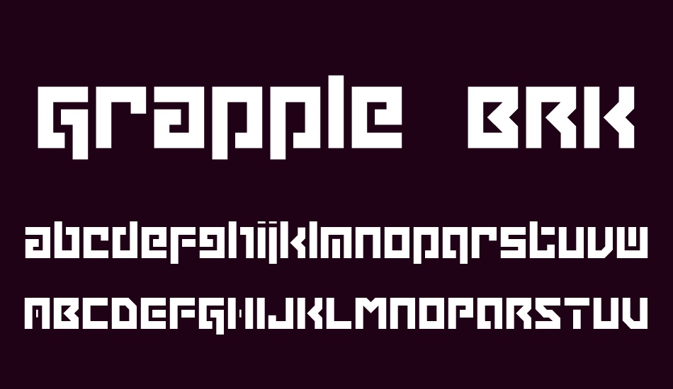 grapple-brk font