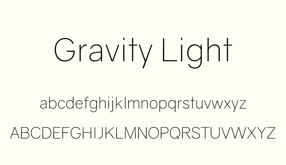 gravity-light font