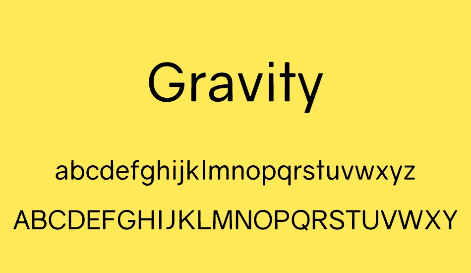 gravity font