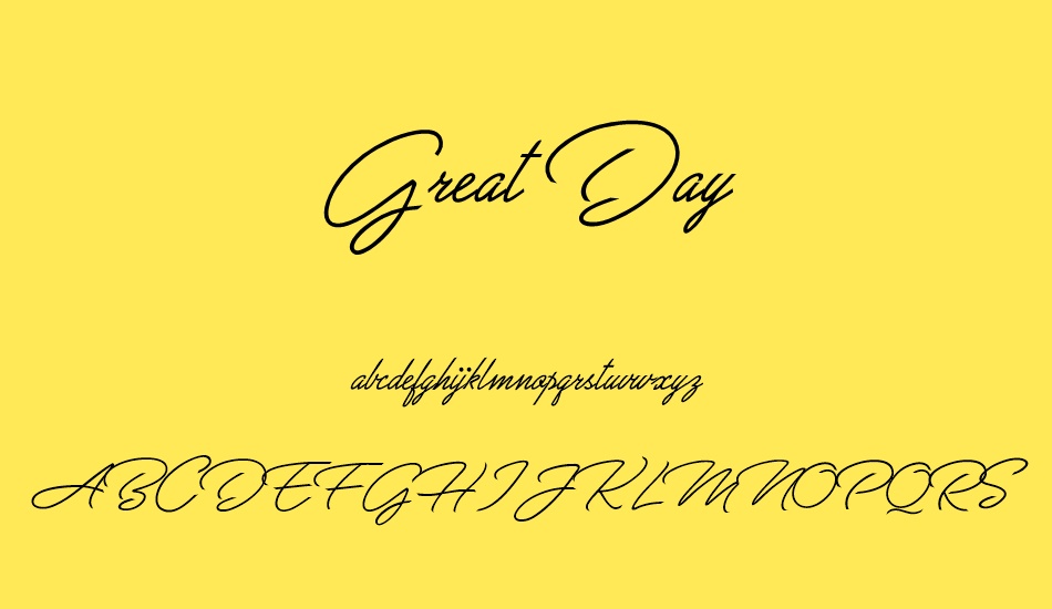 great-day-personal-use font