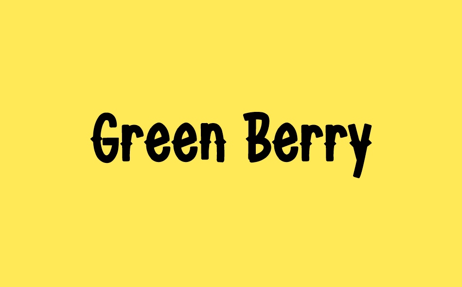 Green Berry font big