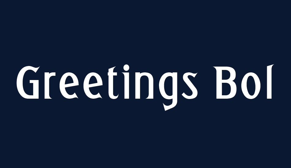 greetings-bold font big