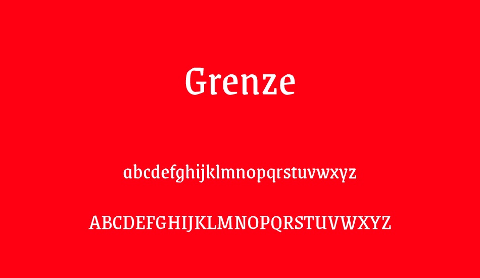 grenze font