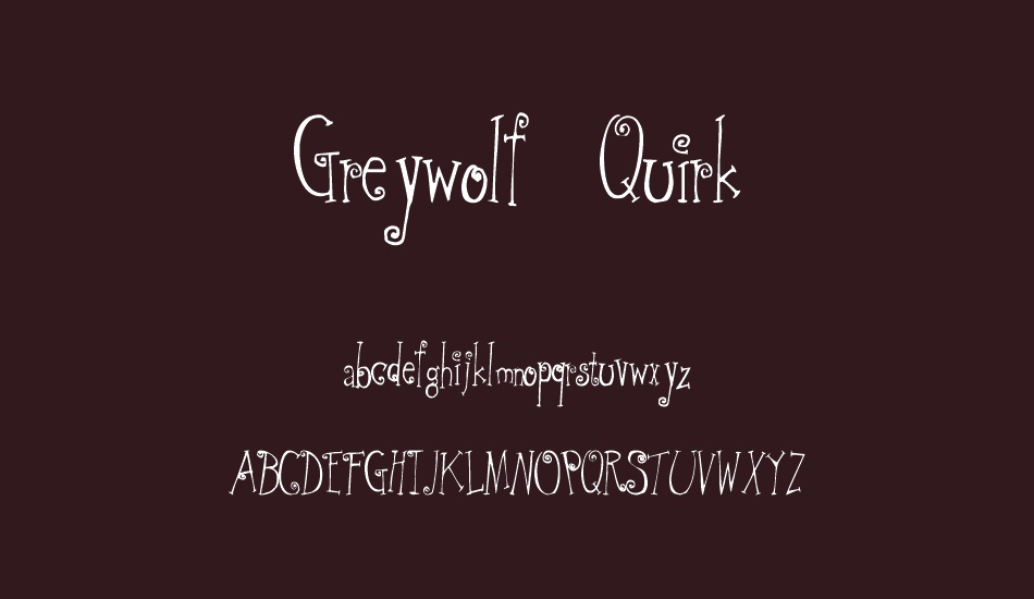 greywolf-quirk font