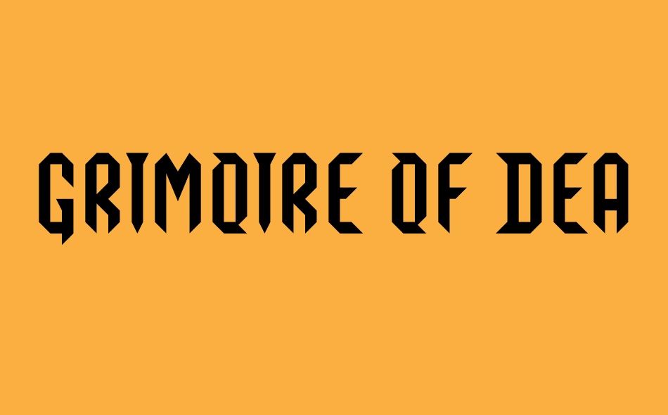 Grimoire Of Death font big