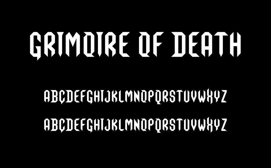 Grimoire Of Death font