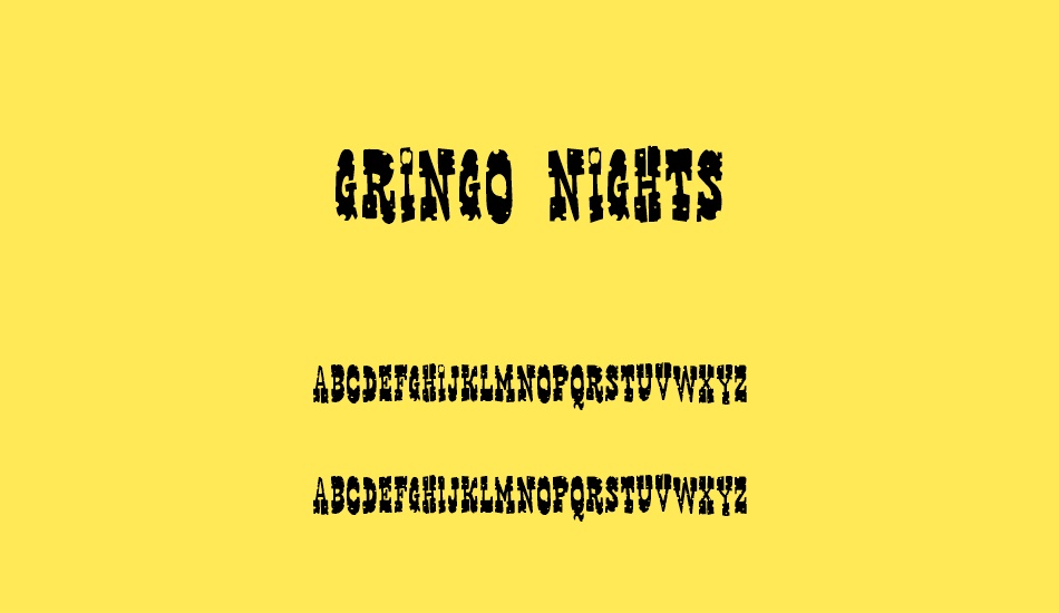 gringo-nights font