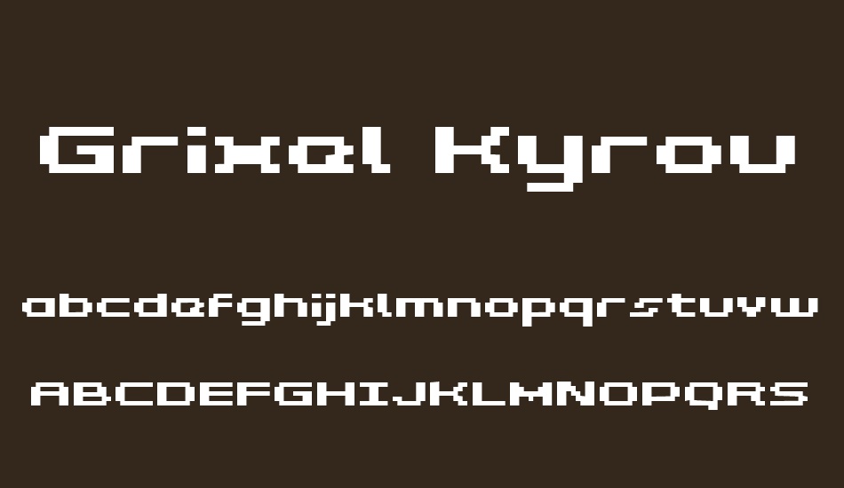 grixel-kyrou-5-wide-bold font