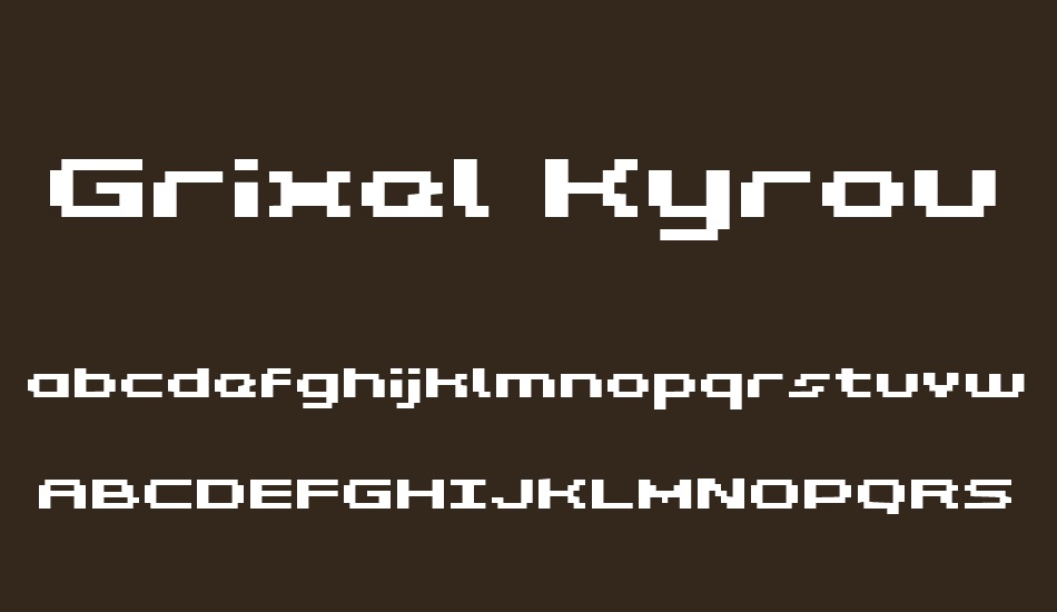 grixel-kyrou-5-wide-bold font