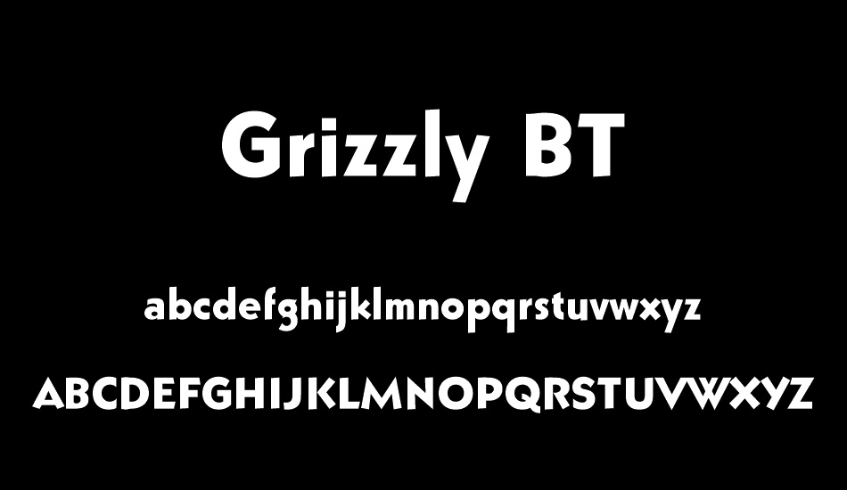 grizzly-bt font