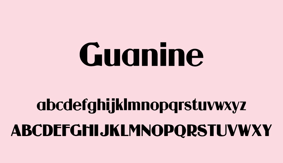 guanine font