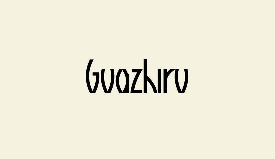 guazhiru font big