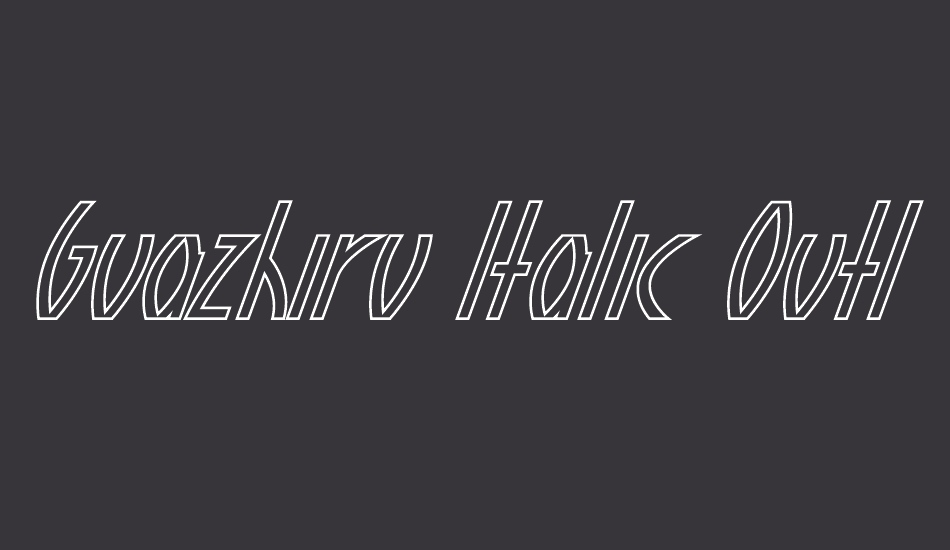 guazhiru-ıtalic-outlined font big