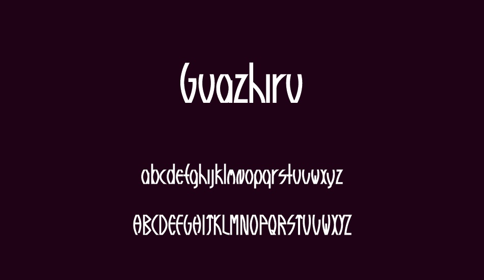 guazhiru font