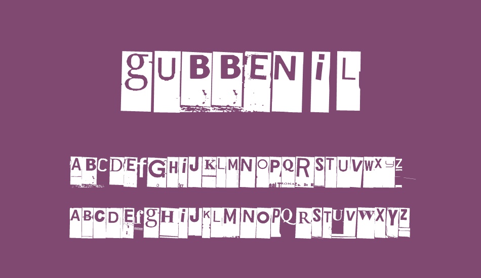 gubben-ı-l font