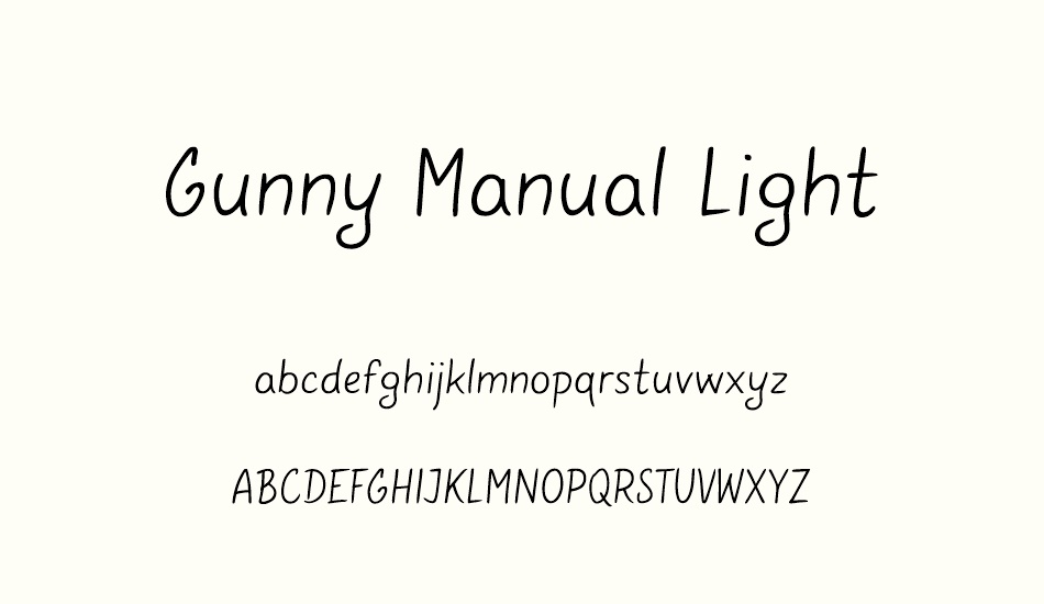 gunny-manual-light font