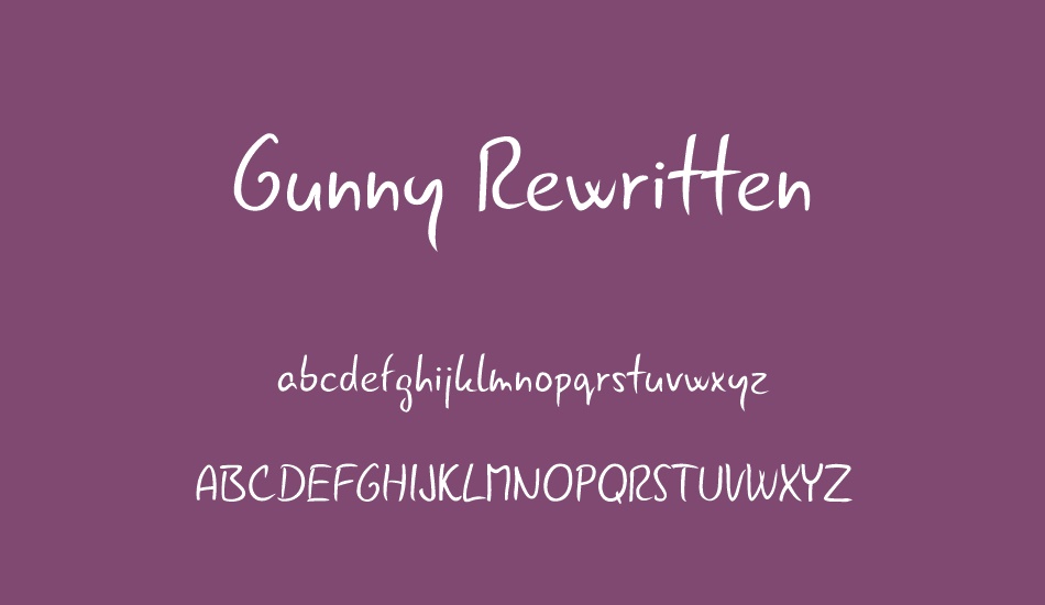 gunny-rewritten font