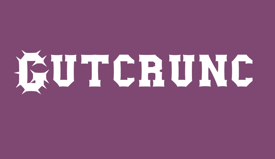 gutcruncher font big