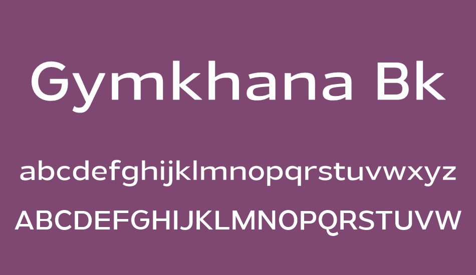 gymkhana-bk font
