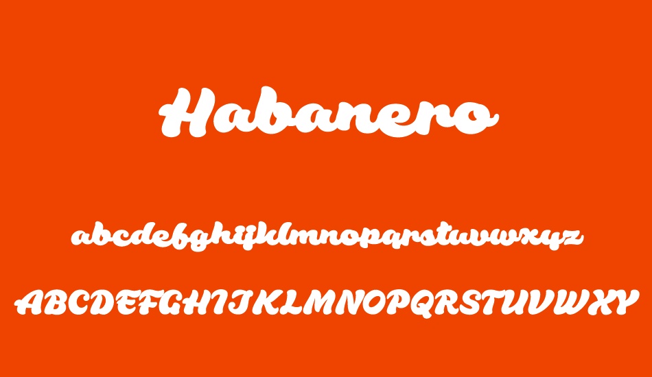 habanero-personal-use-only font
