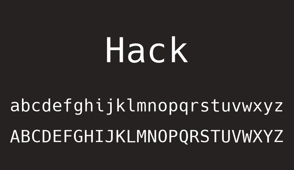 hack font