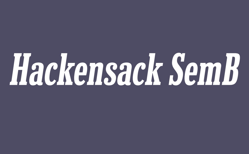 Hackensack font big