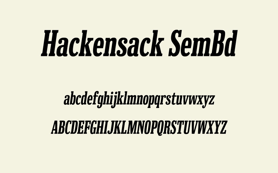 Hackensack font