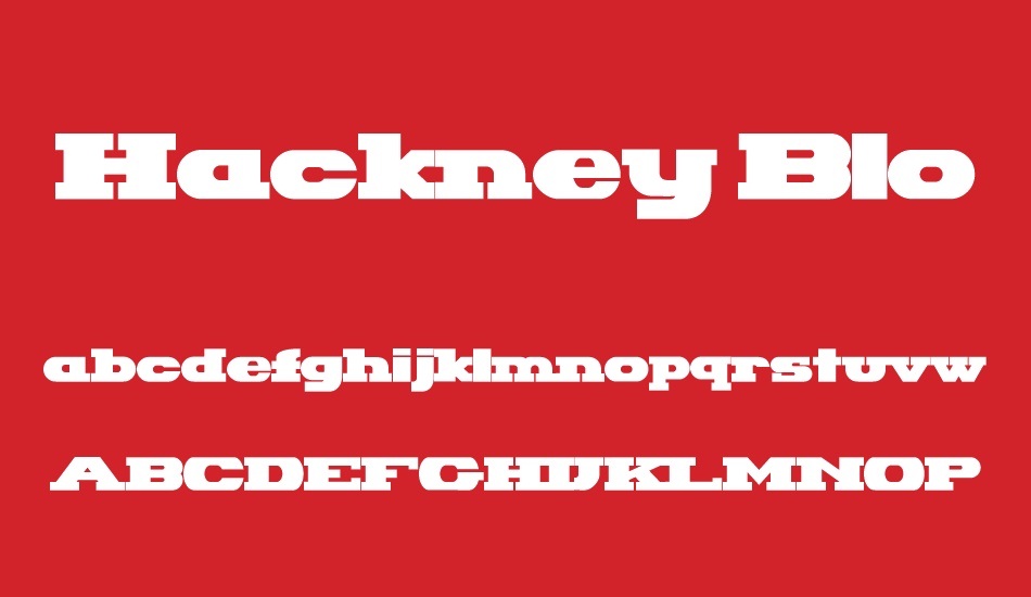 hackney-block font