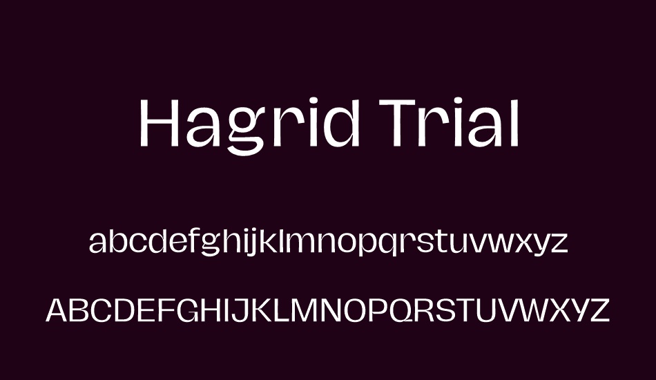 hagrid-trial font