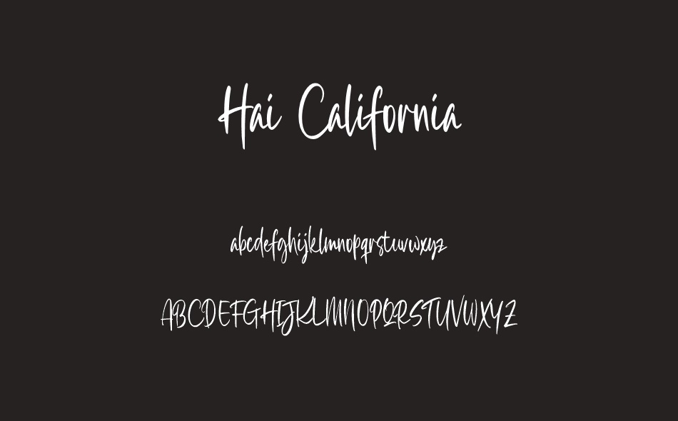 Hai California font