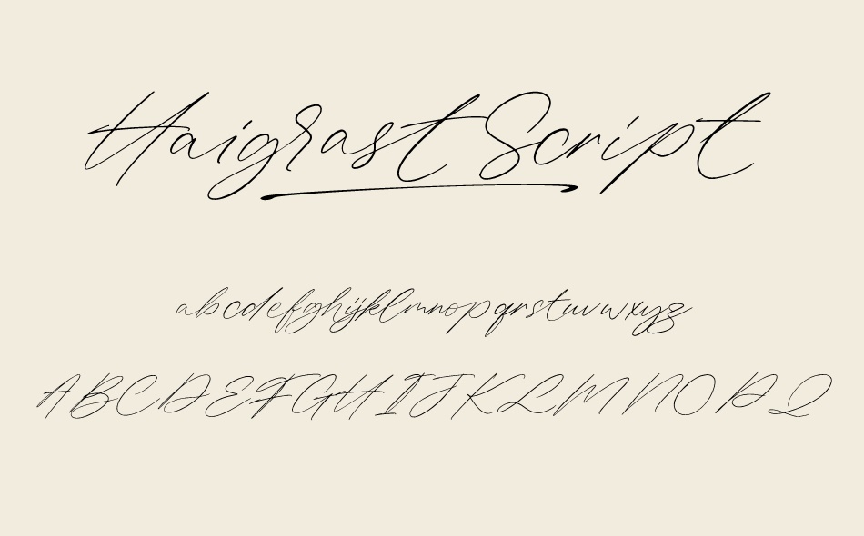 Haigrast Script font