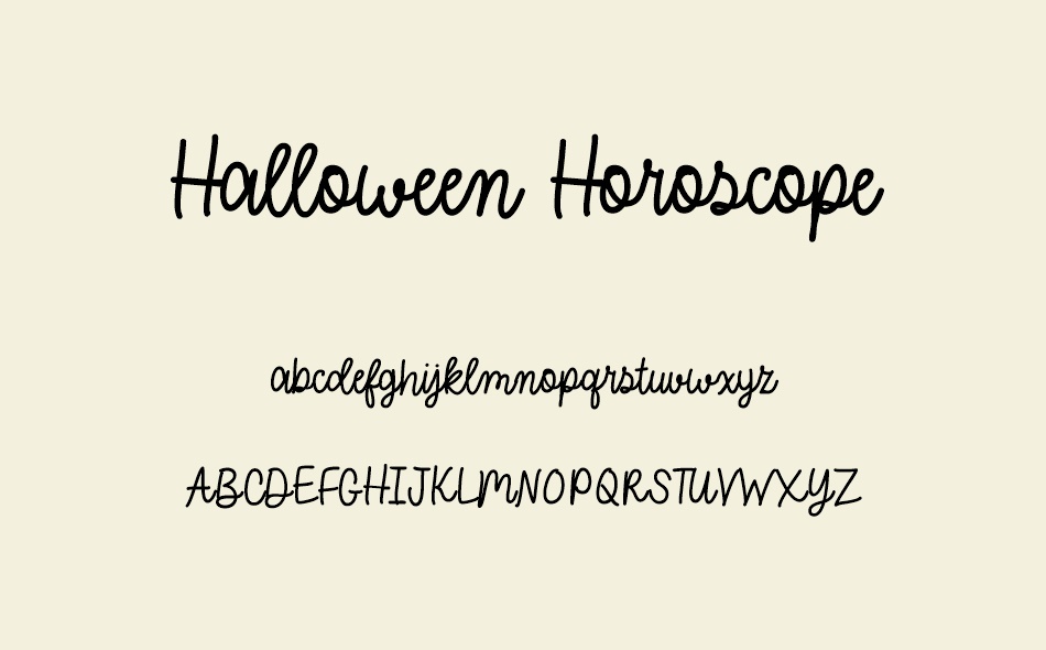 Halloween Horoscope font