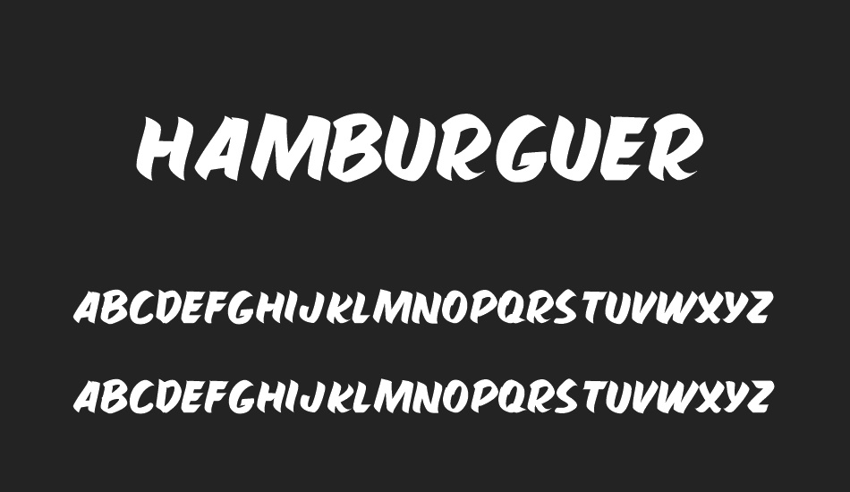 hamburguer-personal-use font