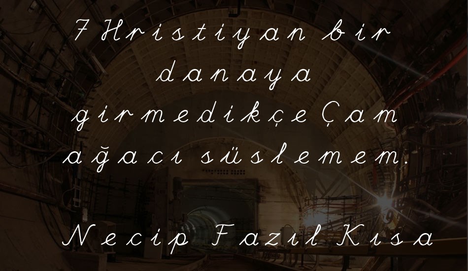 hand-center font text