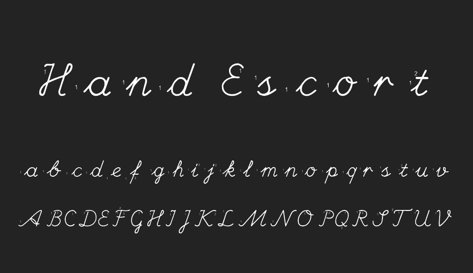 hand-escort font