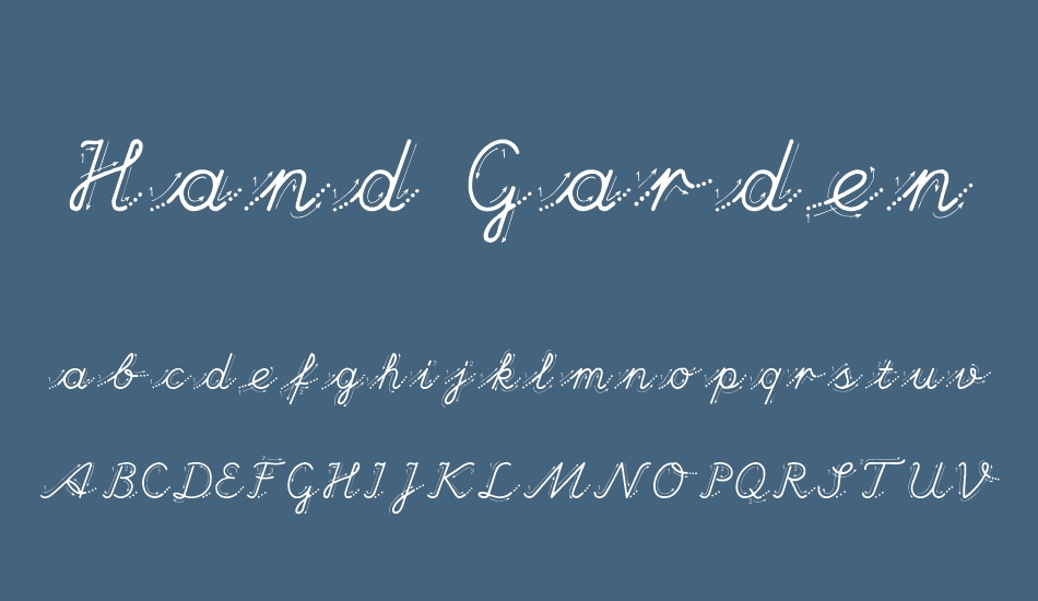 hand-garden font