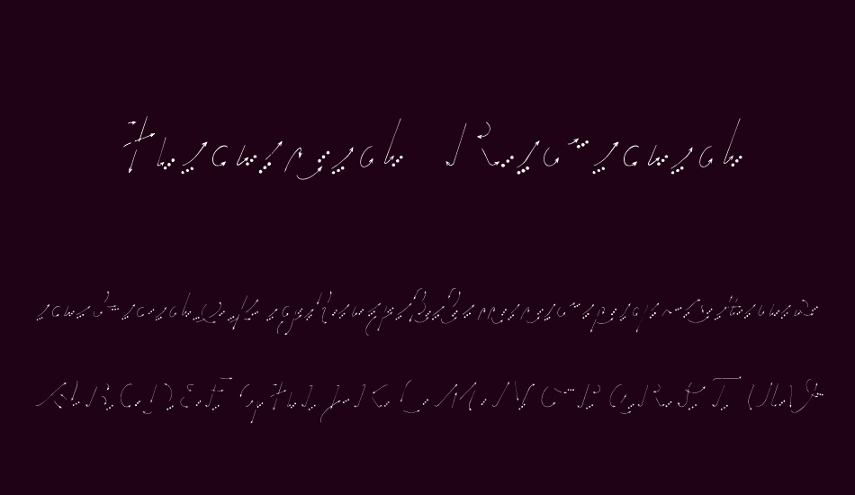 hand-road font