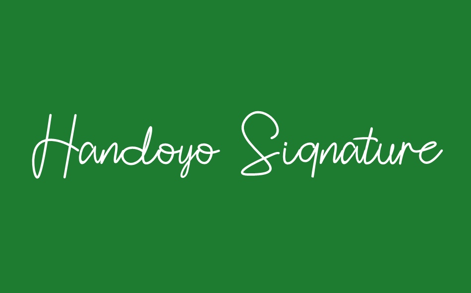 Handoyo Signature font big