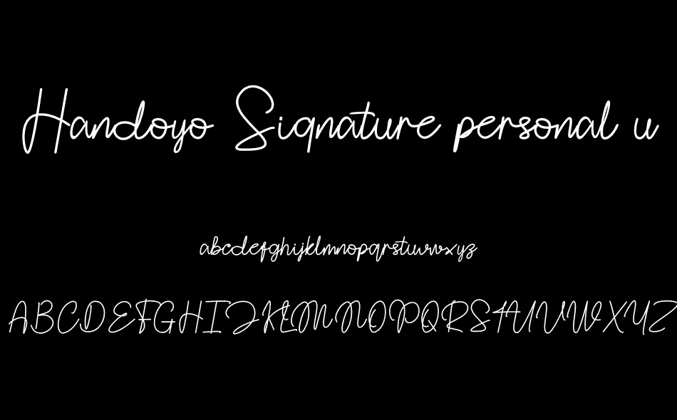 Handoyo Signature font