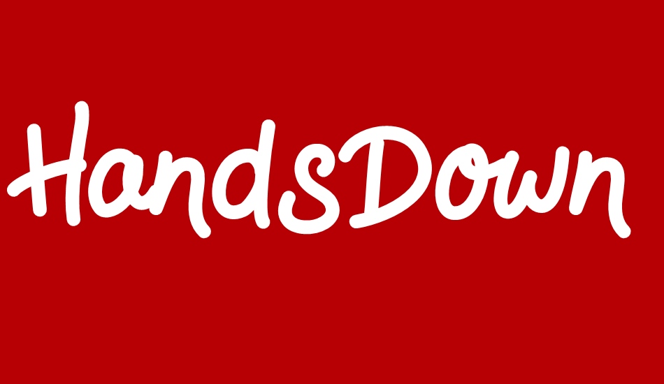 handsdown font big