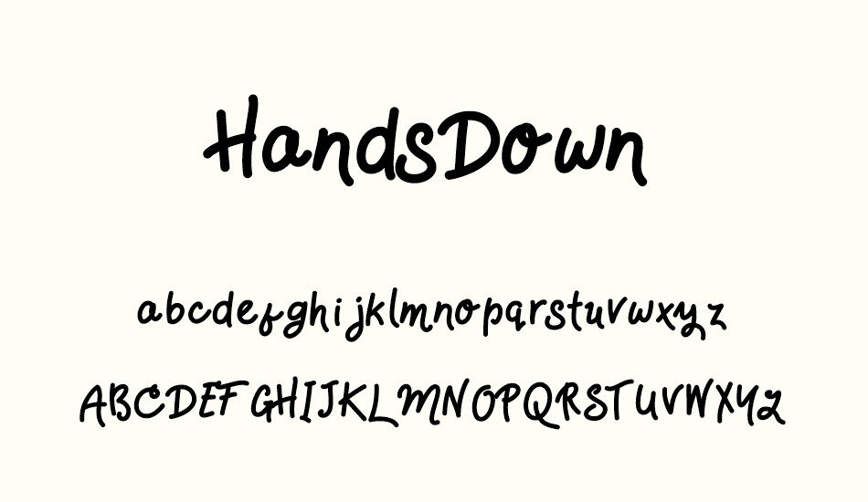 handsdown font