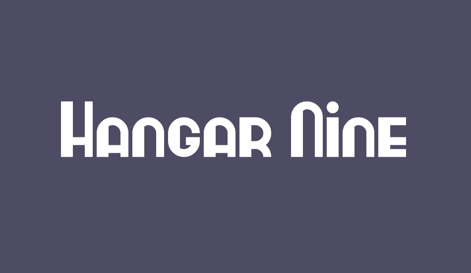 hangar-nine font big